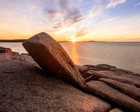 Granite Monolith Sunrise near Monument Cove